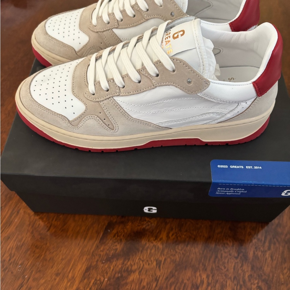 Greats Women’s Tan and Red Sneakers - Picture 2 of 5
